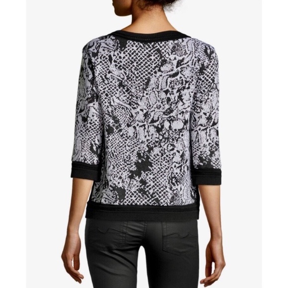 Yoana Baraschi cobra print black white knit top - Picture 2 of 8